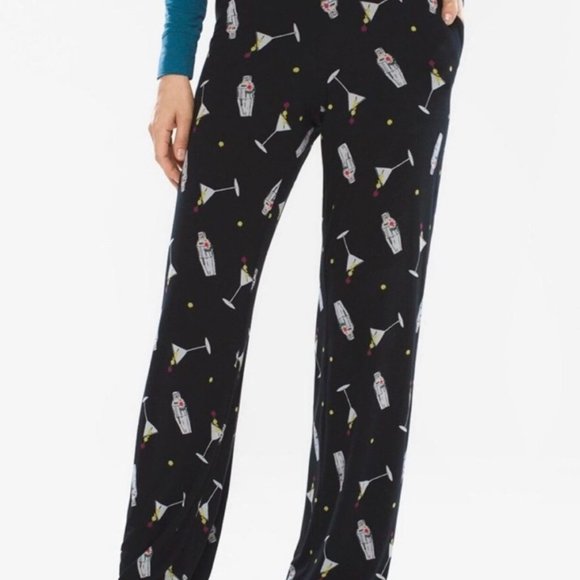 Soma Intimates & Sleepwear Soma X Chicos Black Martini Pajama Pants